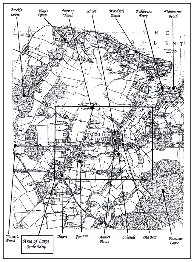 Wootton Bridge and surrounding area, circa 1940